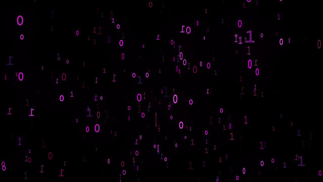 Binary Hacker Programming On Dark Background Featuring Code Technology In Screen Futuristic Style