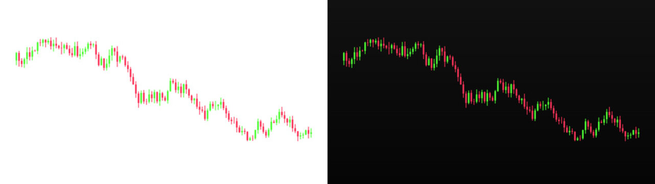 PNG image of&nbsp;A detailed financial candlestick chart displaying market volatility and stock price fluctuations for investment analysis on transparent background