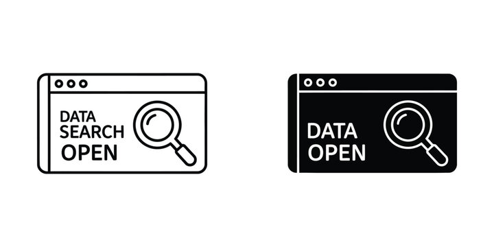 Comparison of data search and data openness concepts in visual icons