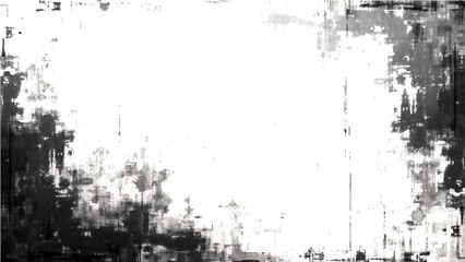 Obraz premium Abstract Vector grunge background with black and white texture and faded distressed pattern and vintage effect.