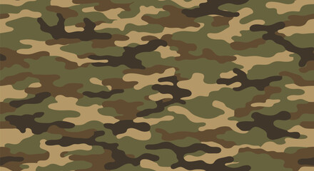 Camo pattern military green brown. © laila