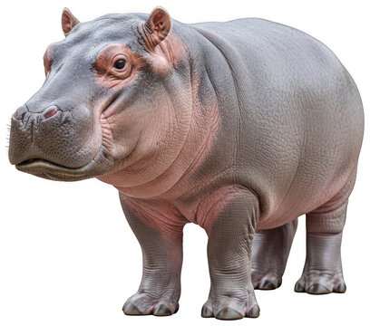 Large Hippo png Gray Hippopotamus cutout Massive River Horse png Wild Pachyderm cutout Powerful Animal png Thick-skinned Mammal cutout Heavy Water Horse png isolated transparent background image