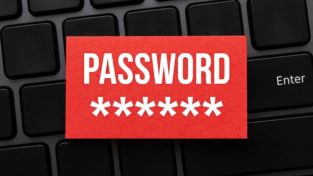 Password red post it note on keyboard, better digital security habits