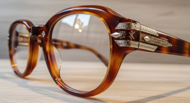 Vintage Eyeglasses Theme Retro Spectacles Design Luxury Eyewear Concept Classic Frames Pattern Tortoise Shell Style Designer Glasses Motif Elegant Optics Layout Wallpaper Background image