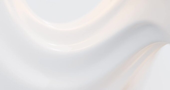 Soft abstract white wavy background with gentle highlights looping animation