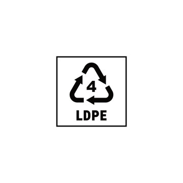 Plastic Recycling Code 4 LDPE Icon