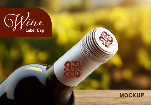 Wine Label Cap Mockup