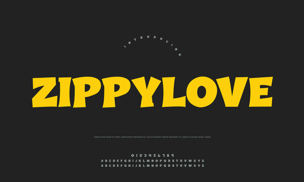 Bold rough display font zippylove for graphic design with zippylove typeface typography lettering alphabet branding headline creative advertising identity textured