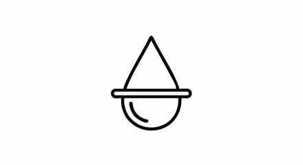 Fototapeta premium Simple water drop icon representing purity, liquid, and refreshment