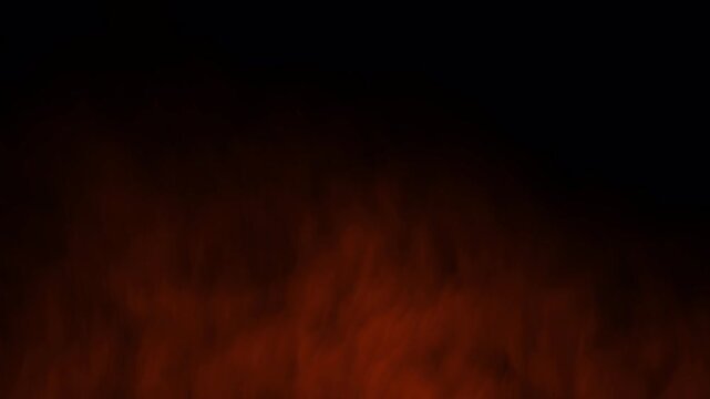 Dark Orange Fire Smoke and Heat Haze Background with Rising Flame Fog for Cinematic Trailer Intro Overlay