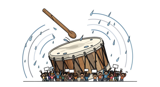 drum beat music rhythm energetic crowd performance