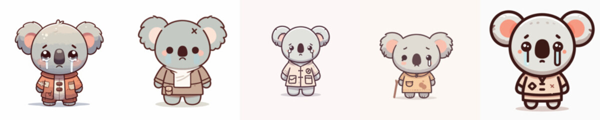 vector koala beggar with sad expression © sarah16blakeyxh2