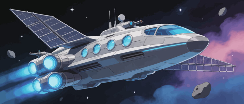 Spacecraft in outer space