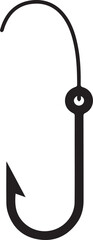 Premium Floating Fishing Hook Vector Icon with Line – Perfect for Angling Apps, Outdoor Gear Guides, Fishing Tutorials, Sports Equipment Branding, Travel & Adventure Logos, Digital © anton