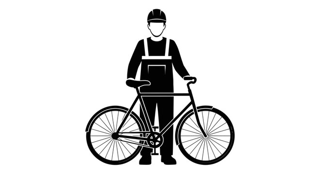 MAY DAY Cycling, bicycle, bike, rider, cyclist, black, white, icon, vector graphics vector