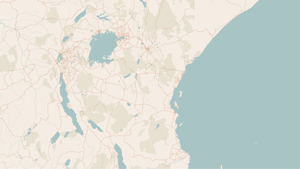 Modern minimalist vector map of Tanzania. High-quality SVG illustration of Tanzania's coastline, borders, and geographic layout for travel posters, infographics, and web design. © AliRza