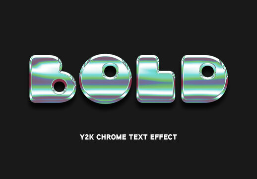 Y2K Chrome Text Effect