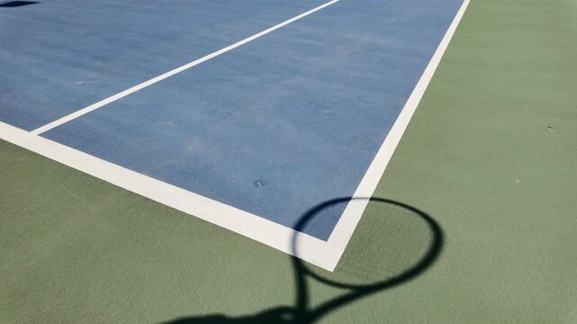 Realistic Tennis Court Shadow Footage: Player Footwork, Motion  Silhouette Movemen