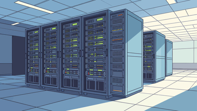 Server racks in a data center