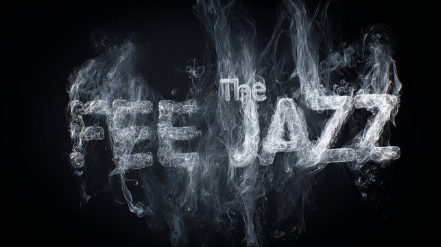 "Feel the Jazz" typographic art made of smoke and sound