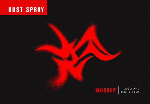 Dust Spray Logo And Text Effect Mockup