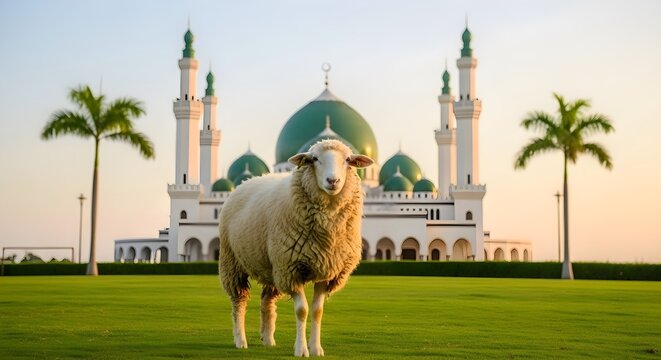 Camel in front of the king abdulaziz grand mosque in riyadh saudi arabia