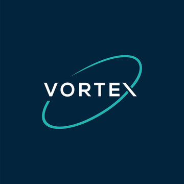 vertex logo design, galaxy cosmos orbit logo design vector