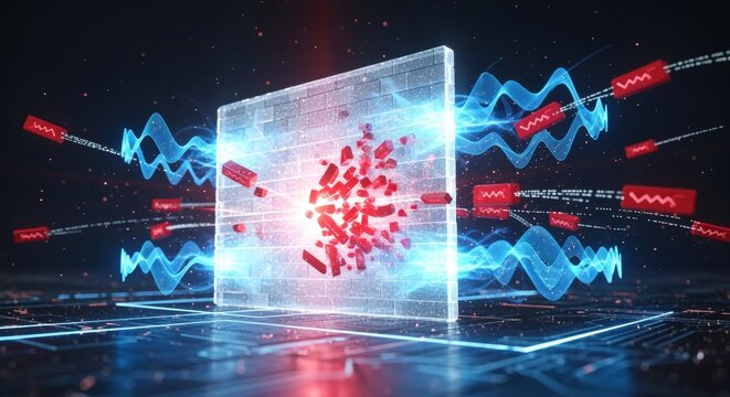 Abstract Digital Collision of Data Streams with Light Waves