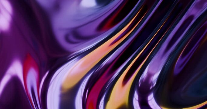 Glossy Purple and Gold Fluid Abstract Background looping animation