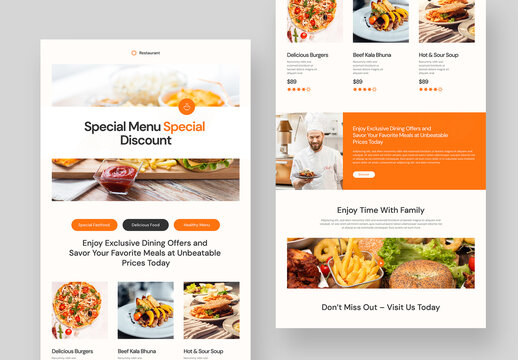 Food Email Newsletter Template