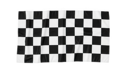 Obraz premium Checkered racing flag isolated on transparent background