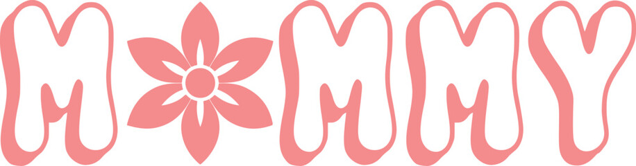 Mommy typography clip art design on plain white transparent isolated background for sign, card, shirt, hoodie, sweatshirt, apparel, tag, mug, icon, poster or badge © AllYearRoundDesigns