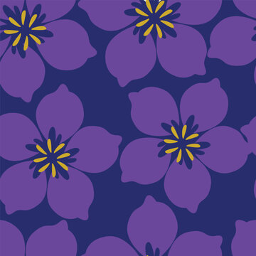 seamless plants pattern background with hand drawn flower , greeting card or fabric
