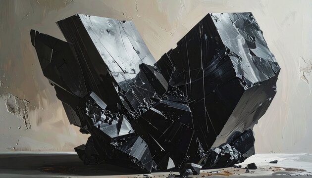  A jagged shard of Digital Obsidian Black glass