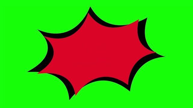 Comic Speech Bubble Overlay Green Screen Video.