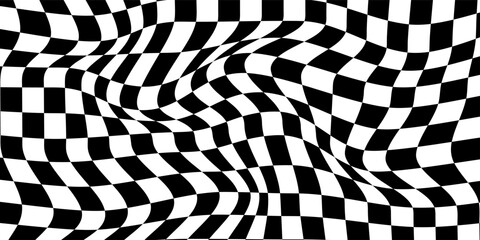 Obraz premium Black and white checkered pattern, Checkerboard seamless pattern