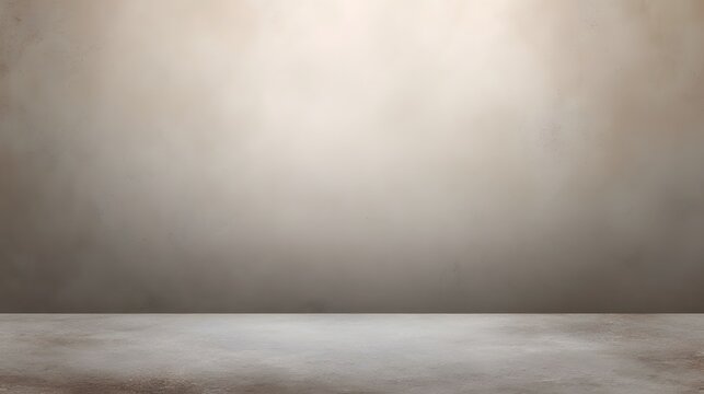 Modern blank studio setting featuring a smooth gradient backdrop and raw concrete floor for versatile product placement