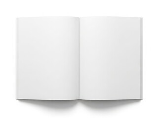 Naklejka premium A blank book with open pages ready to be filled with thoughts and ideas