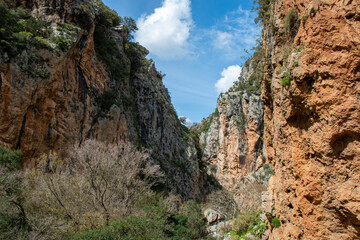Fototapeta premium landscape at Patsos Gorge Agios Antonios Crete (Kreta) Greece