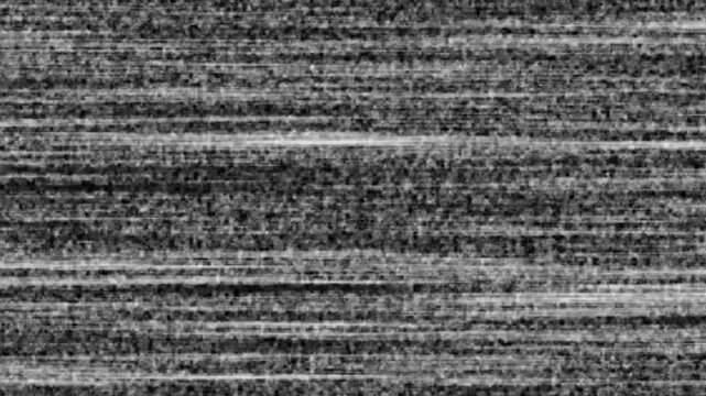 Old Retro TV - Static tv black and white noise caused by bad signal reception, Loop animation, Visual video effects stripes background, Retro noise tv grain texture footage, ideal for transitions, 4k