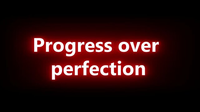 Motivational quote animation with geometric shapes and text overlay on black background