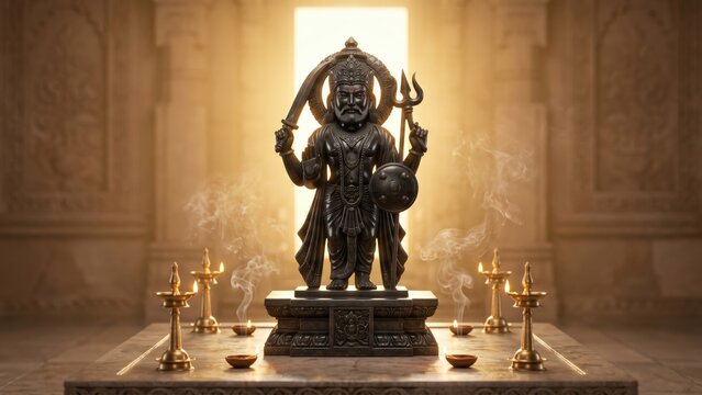 Shani Dev Golden Temple Glow Darshan