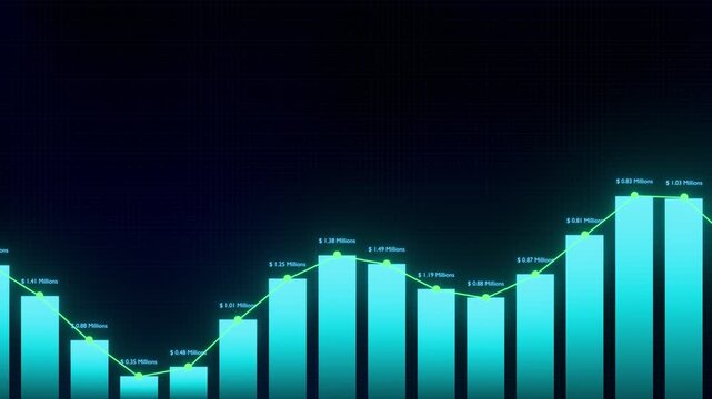 Stock Market Growth Chart Loop.