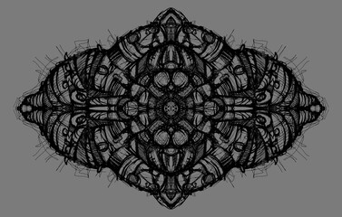 Abstract image for printing. Picture for modern interiors. The picture is painted by hand on a tablet. © neurostructure