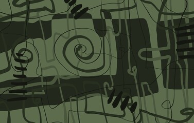 Abstract image for printing. Picture for modern interiors. The picture is painted by hand on a tablet. © neurostructure