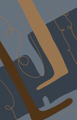 Abstract image for printing. Picture for modern interiors. The picture is painted by hand on a tablet. © neurostructure