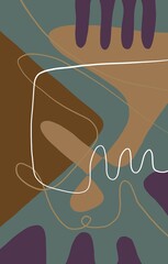 Abstract image for printing. Picture for modern interiors. The picture is painted by hand on a tablet. © neurostructure