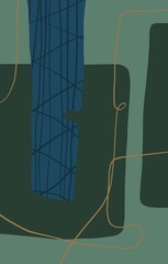Abstract image for printing. Picture for modern interiors. The picture is painted by hand on a tablet. © neurostructure