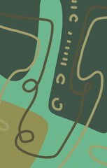 Abstract image for printing. Picture for modern interiors. The picture is painted by hand on a tablet. © neurostructure