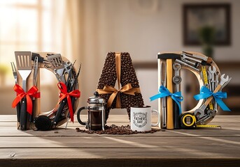 Naklejka premium Lego flower bouquet set displayed with coffee and accessories